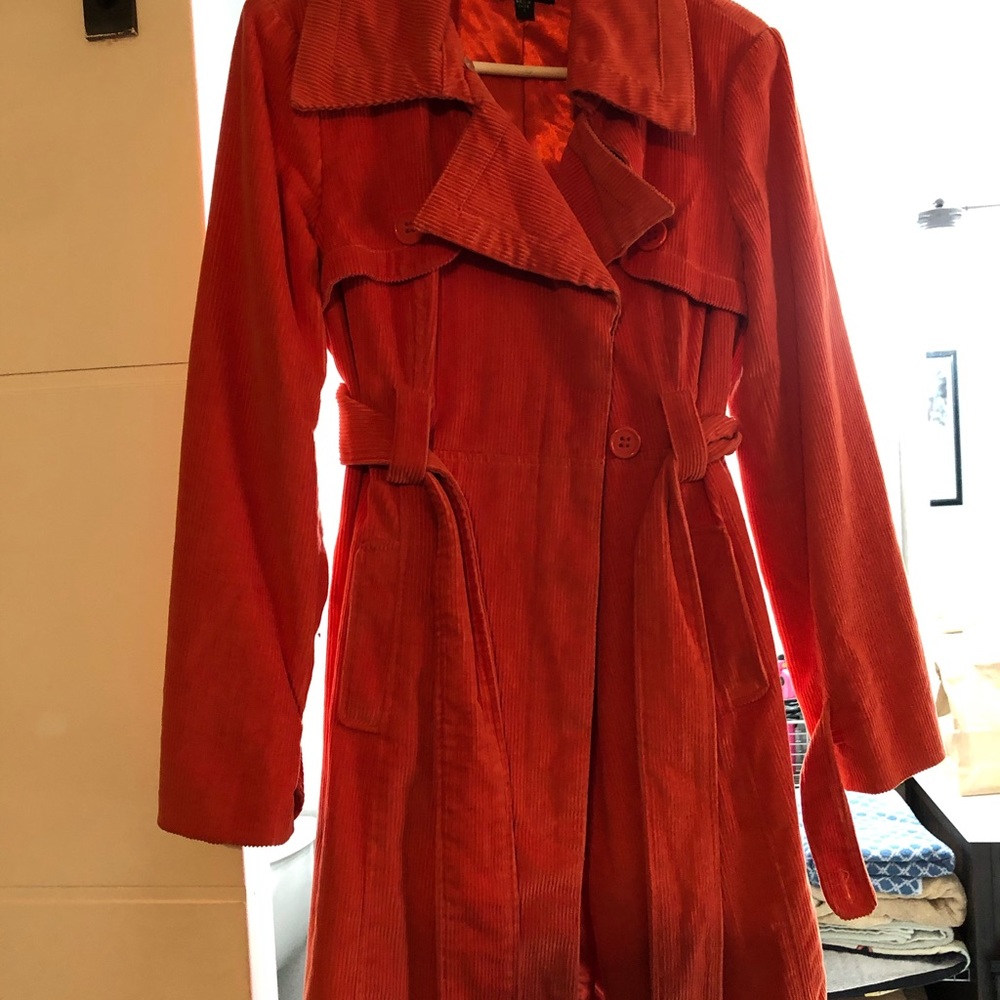Bebe Orange Pea Coat